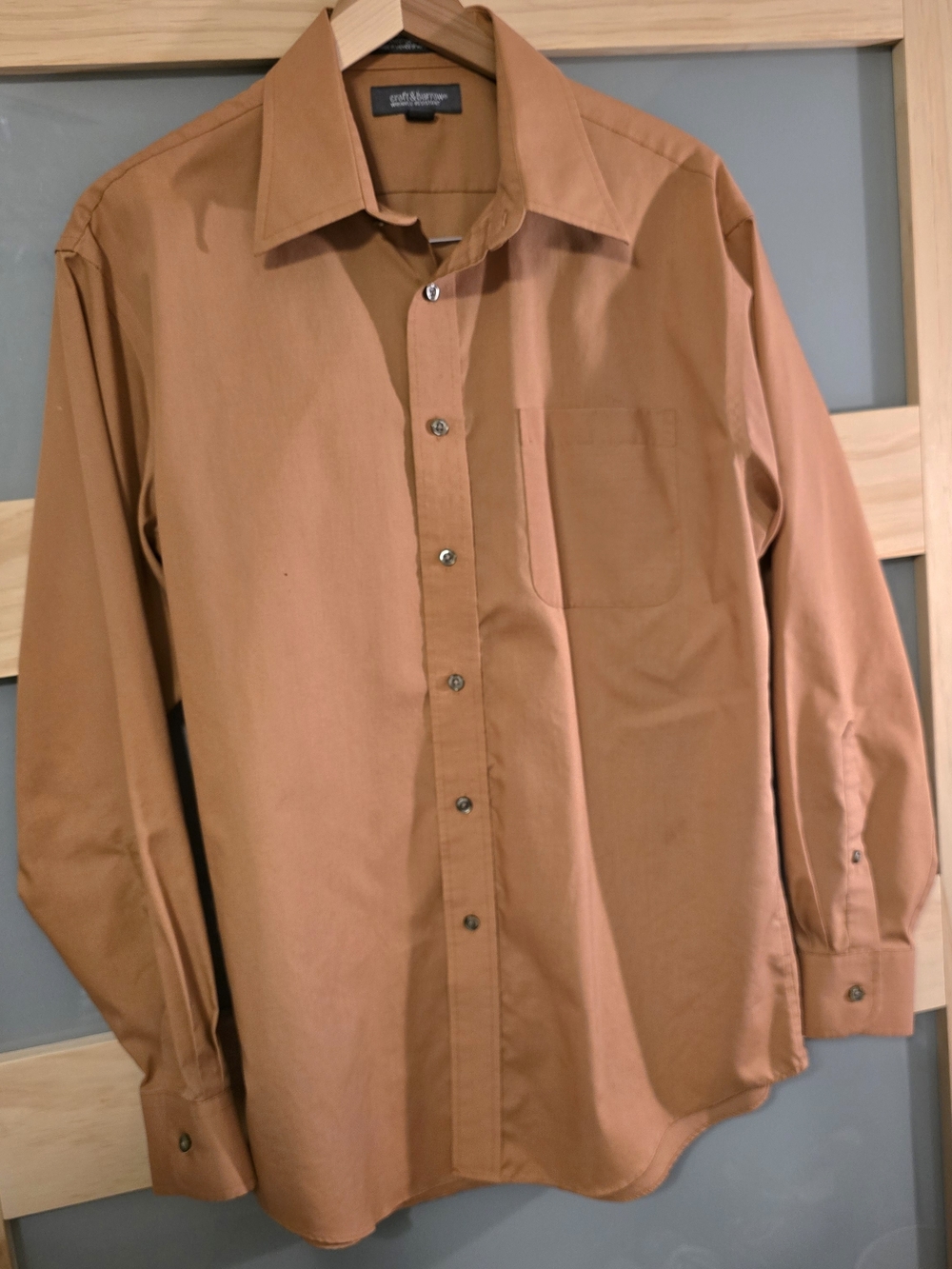 croft & barrow Men’s Long-Sleeve Dress Shirt in Copper